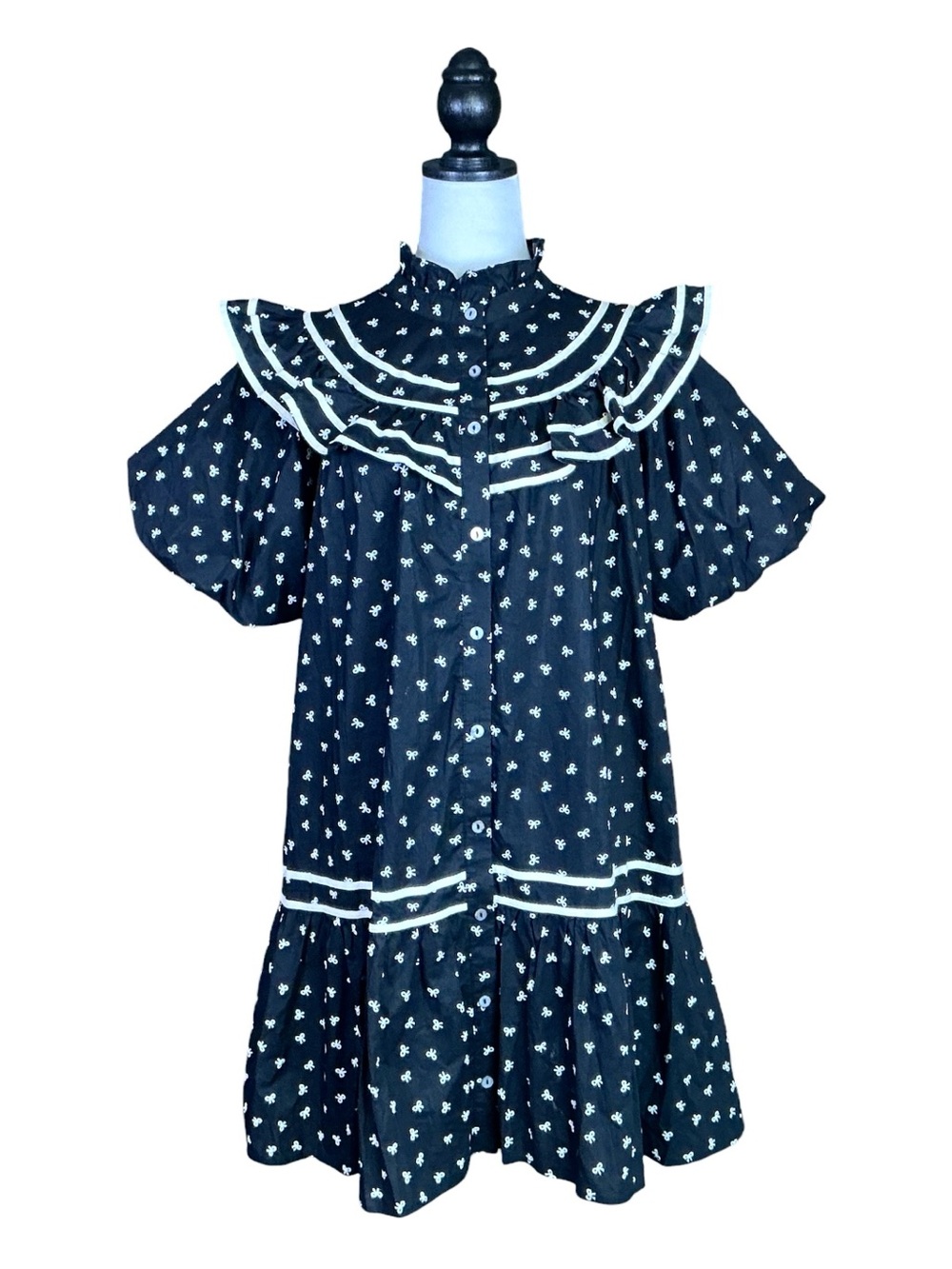 Entro NWOT Retro Grandmacore Coquette Eclectic Grandpa Twee Whimsigoth Dress L - Picture 2 of 9